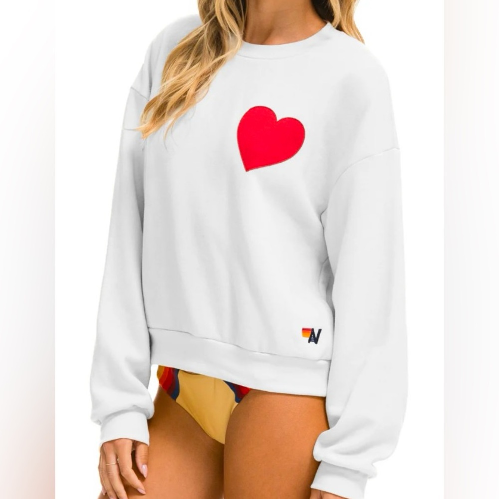 Aviator Nation Sweatshirt Heart Oversized Relaxed